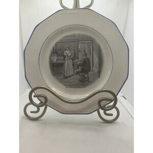 Antique Sterling China Courtship of Miles Standish Plate rare 1915